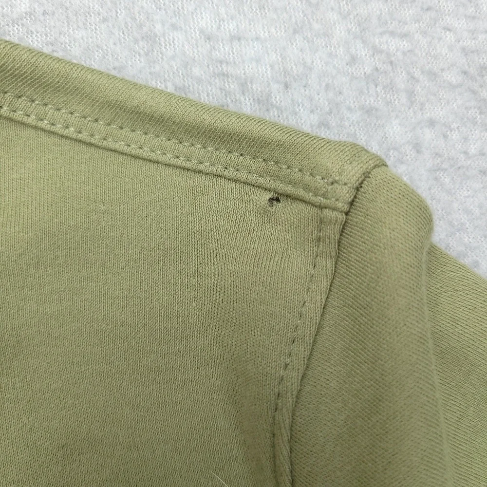 Banana Republic Polo Shirt Mens L‎ Green Solid Cotton Long Sleeve Luxe Touch Top